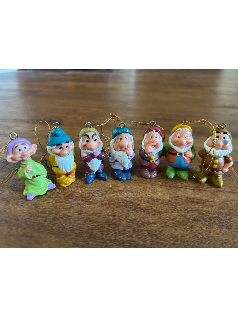Set of 7 Disney Snow White and the Seven Dwarfs Miniature Ornaments